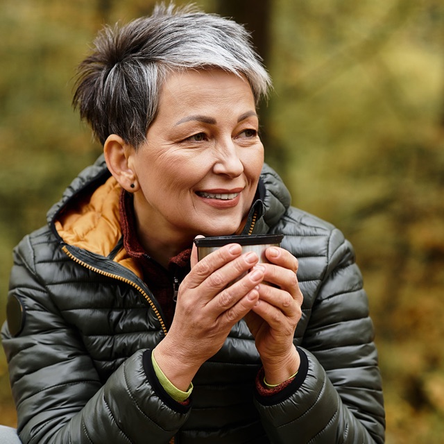 A META Medical patient outdoors